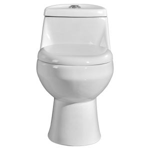Inodoro Senio de una pieza blanco con doble descarga | Aqua Nuova